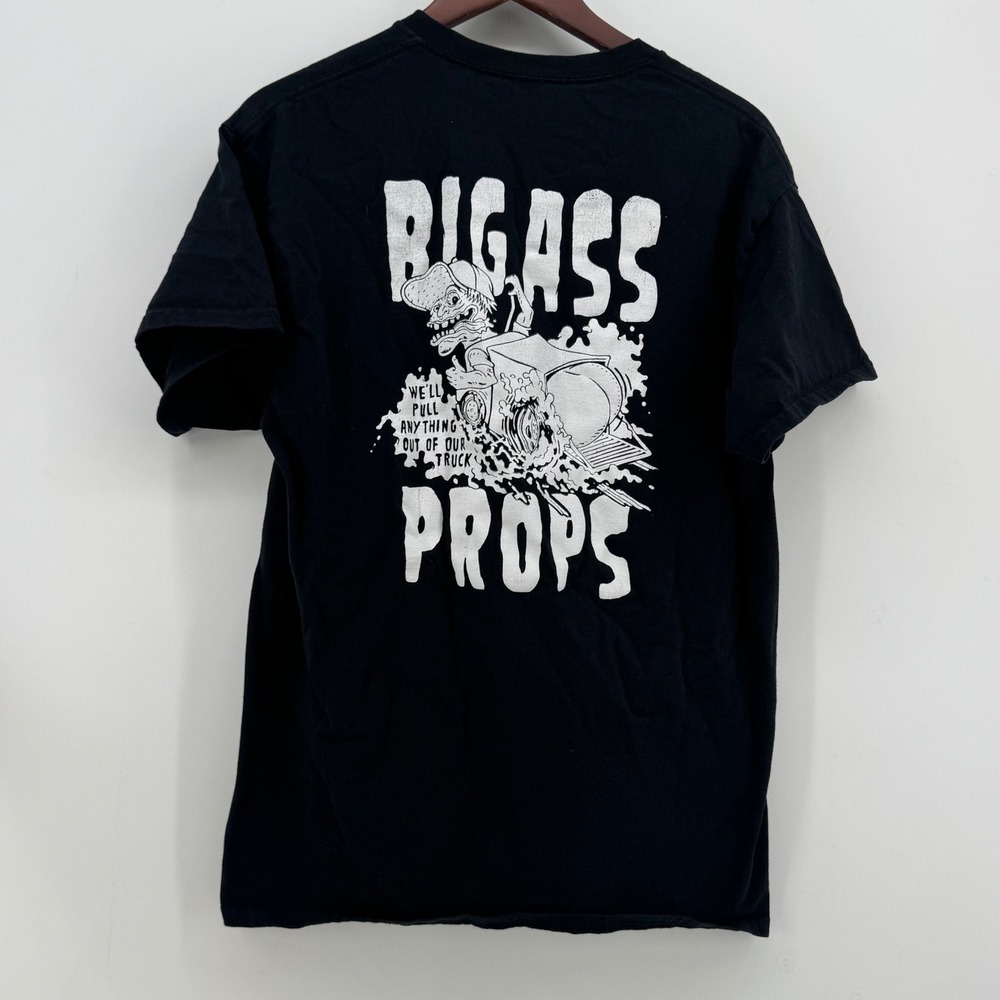 Gildan Big Ass Props Graphic T-Shirt Mens Large Black Funny Trucker Tee - Picture 2 of 7
